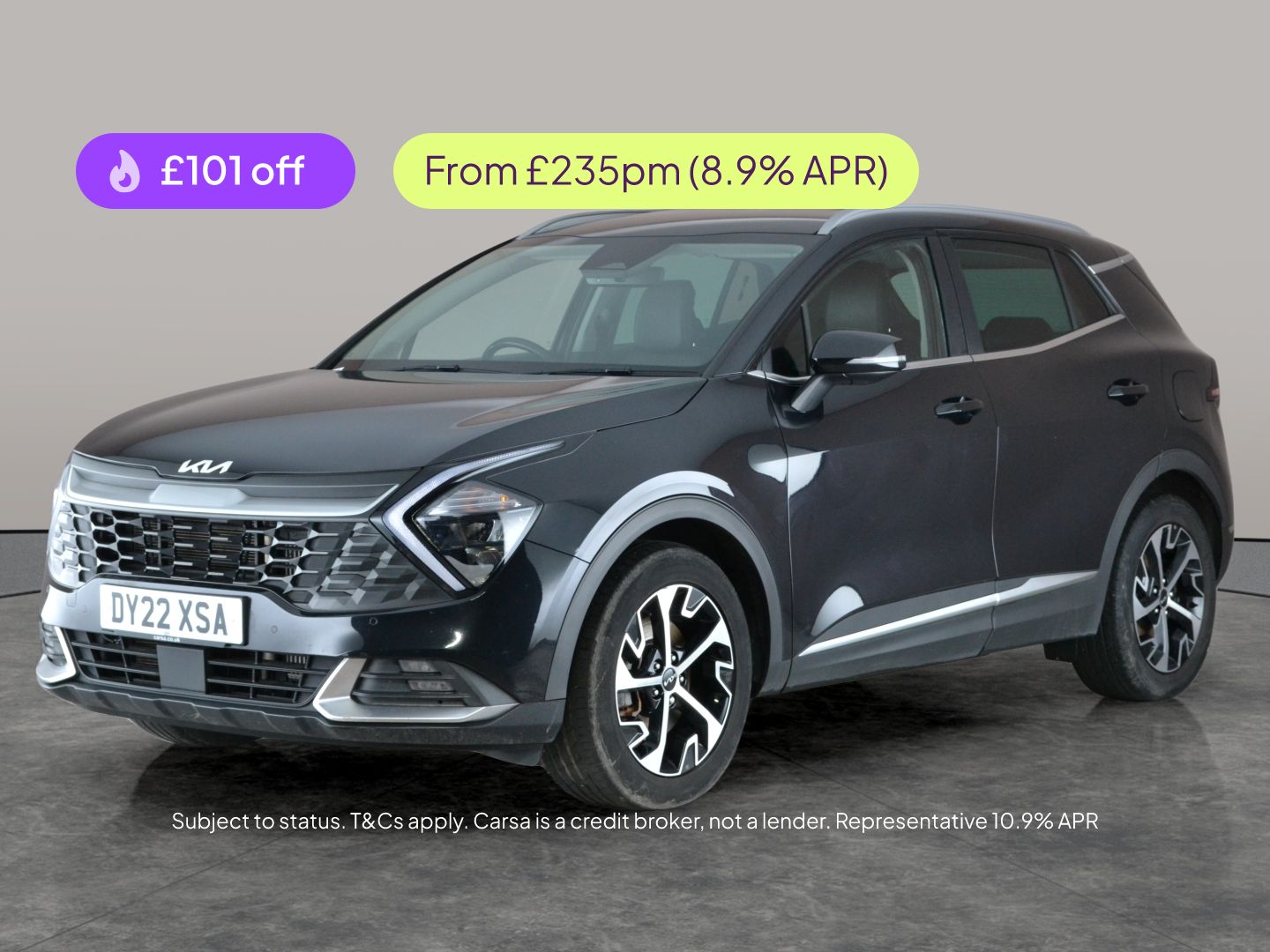 2022 Kia Sportage 1.6 T-GDi 3 (148bhp) 1598cc